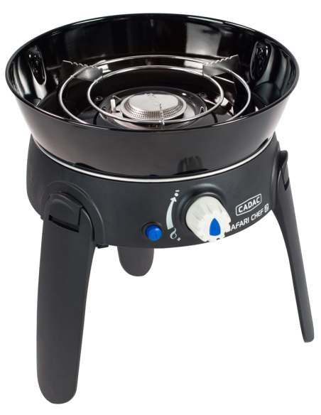 CADAC Barbecue à Gaz Portable Safari Chef 30 LP Revêtement Céramique Camping