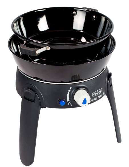 CADAC Barbecue à Gaz Portable Safari Chef 30 LP Revêtement Céramique Camping