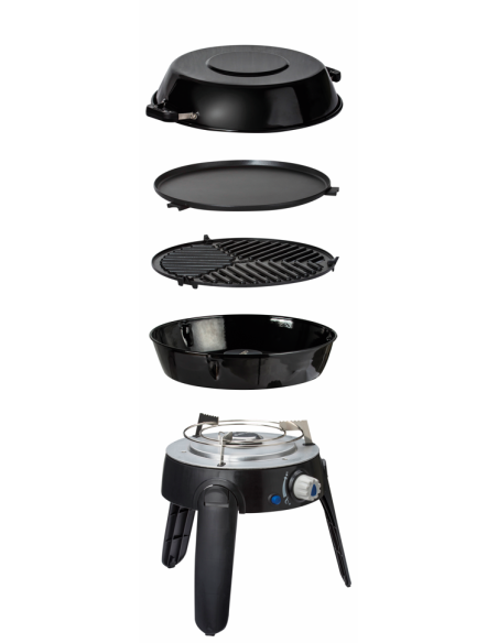 CADAC Barbecue à Gaz Portable Safari Chef 30 LP Revêtement Céramique Camping