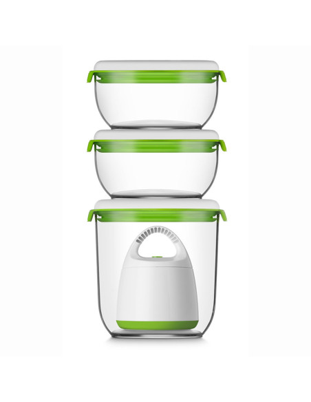 PACK FOSA Appareil sous vide + boite de conservation 2x600ml + 1x1350ml + 1x3450ml + 1x2850ml