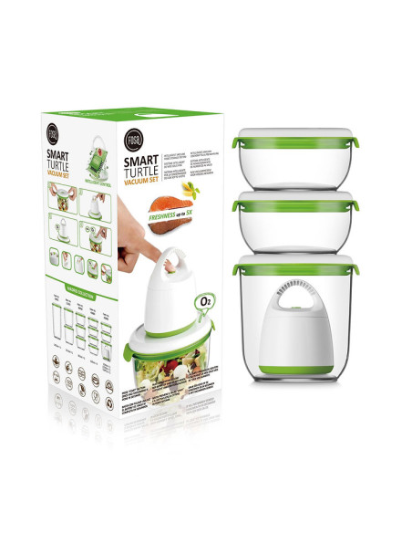 PACK FOSA Appareil sous vide + boite de conservation 2x600ml + 1x1350ml + 1x2300ml + 1x3450ml