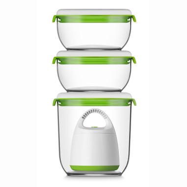 PACK FOSA Appareil sous vide + boite de conservation 2x600ml + 1x1350ml + 1x2300ml + 1x3450ml