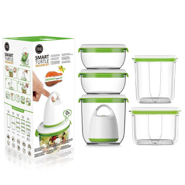 PACK FOSA Appareil sous vide + boite de conservation 2x600ml + 1x1350ml + 1x2300ml + 1x3450ml