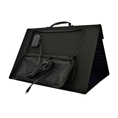EZA Panneau Solaire Portable Pliable 60W Cellules Monocristallines Sorties USB