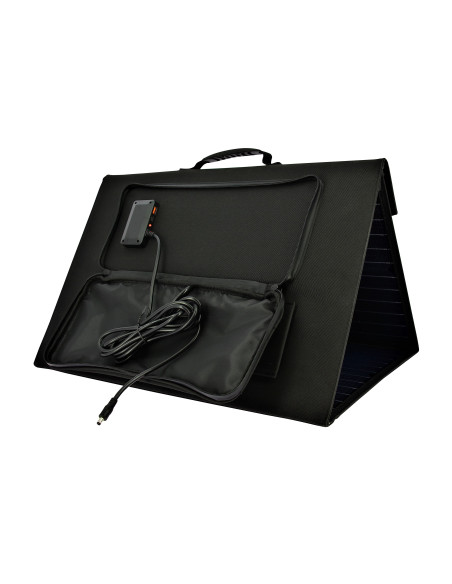 EZA Panneau Solaire Portable Pliable 60W Cellules Monocristallines Sorties USB