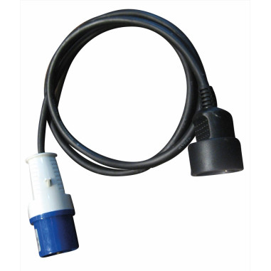 Adaptateur Mâle CEE 17 220V Femelle Schuko avec Cordon Camping-car