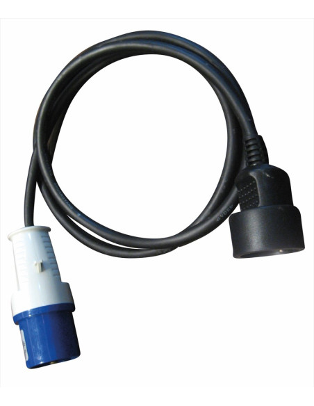 Adaptateur Mâle CEE 17 220V Femelle Schuko avec Cordon Camping-car