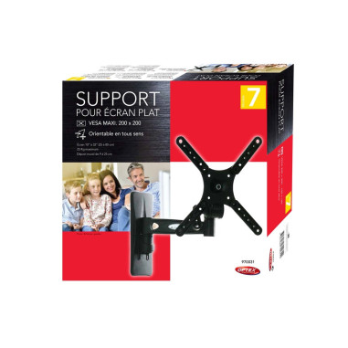 OPTEX Support TV Mural Simple Déport LCD pour Téléviseur 10 à 32 " Inclinable Orientable