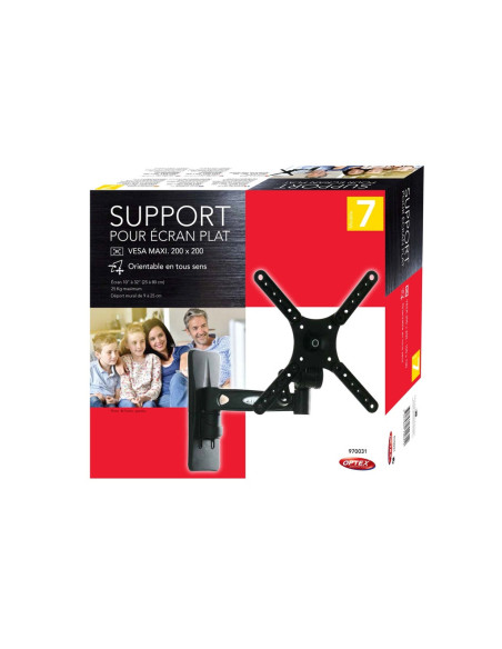 OPTEX Support TV Mural Simple Déport LCD pour Téléviseur 10 à 32 " Inclinable Orientable