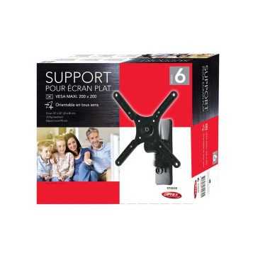 OPTEX Support TV Mural pour Ecran LCD 10 à 32" Fixation Televiseur Inclinable Orientable
