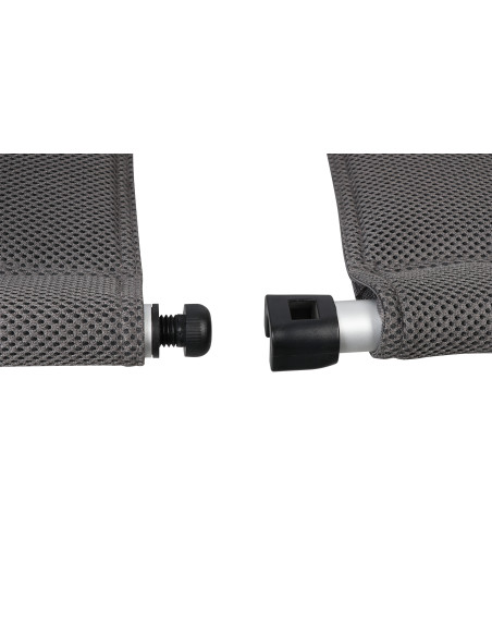 MIDLAND Fauteuil Confort Maxi tissu respirant Mesh 3D réglable 7 positions Gris