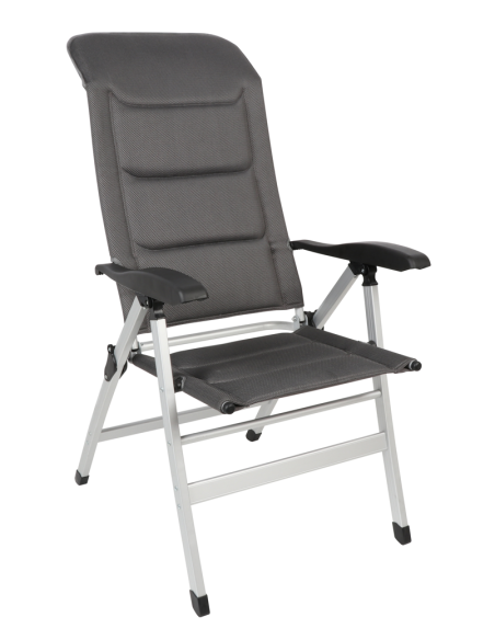 MIDLAND Fauteuil Confort Maxi tissu respirant Mesh 3D réglable 7 positions Gris