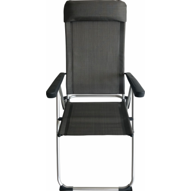 BAYASUN Fauteuil de Camping Eco Plus Appuie-tête Amovible Dossier Réglable Gris