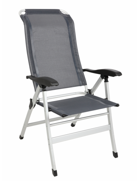 MIDLAND Fauteuil de Camping en Aluminium Confort Maxi 7 Positions Gris
