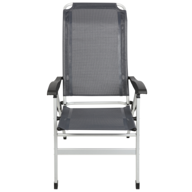 MIDLAND Fauteuil de Camping en Aluminium Confort Maxi 7 Positions Gris