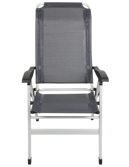 MIDLAND Fauteuil de Camping en Aluminium Confort Maxi 7 Positions Gris