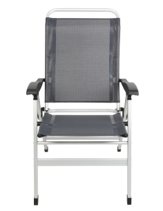 MIDLAND Fauteuil de Camping en Aluminium Confort 7 Réglages d'inclinaison Gris 2