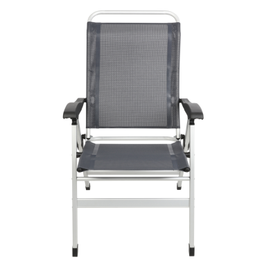 MIDLAND Fauteuil de Camping en Aluminium Confort 7 Réglages d'inclinaison Gris
