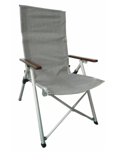 MIDLAND Fauteuil Nordic Way Design Ultra Moderne Ajustable 3 positions Gris 2