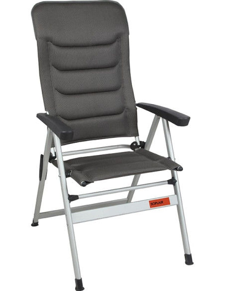 SOPLAIR Fauteuil Eden 5 positions toile 3D mesh Gris