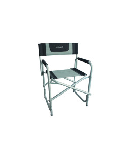 MIDLAND Fauteuil Director Accoudoirs en Mousse Noir/Gris 2