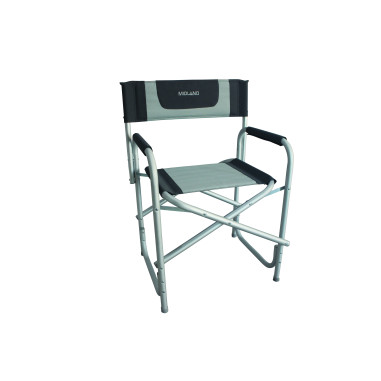 MIDLAND Fauteuil Director Accoudoirs en Mousse Noir/Gris