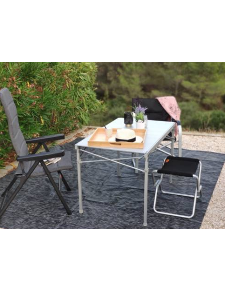 PACK SOPLAIR Tabouret de Camping Pliant Gaia Léger et Compact + Plateau en bambou