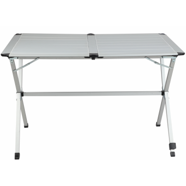MIDLAND Table pliante Gap Less aluminium 6 personnes Grise
