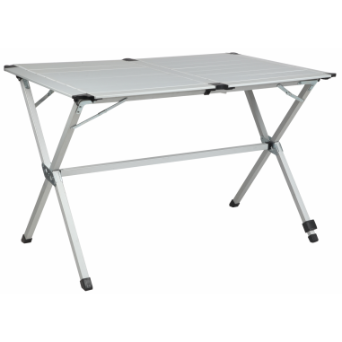 MIDLAND Table pliante Gap Less aluminium 6 personnes Grise