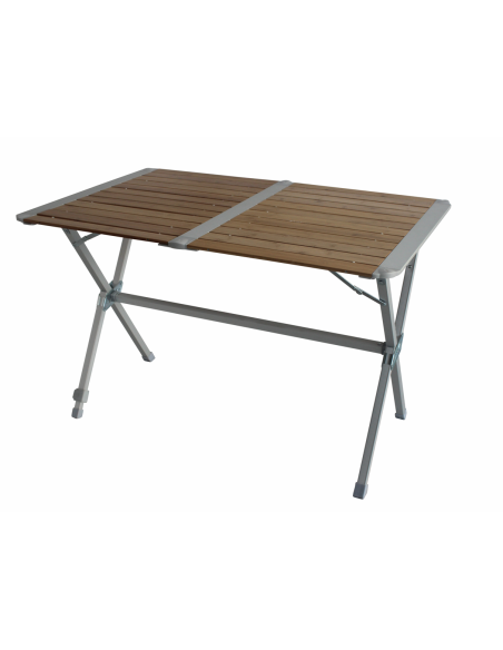 MIDLAND Table pliante Gap Less bambou 4 personnes marron
