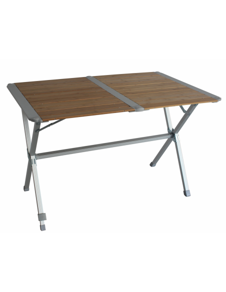 MIDLAND Table pliante Gap Less bambou 4 personnes marron