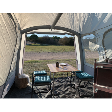 MIDLAND Table Polypropylène Nid d'abeille Robuste et Ultra Légère 2 personnes Camping Car