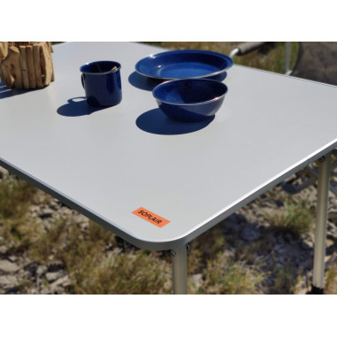 SOPLAIR Table Allégria 2 Personnes Pieds Réglables Camping Car Gris