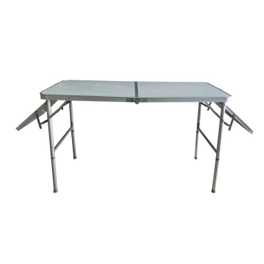 MIDLAND Table Pliante avec Rallonges Pieds Réglables 4 Couverts Camping Car