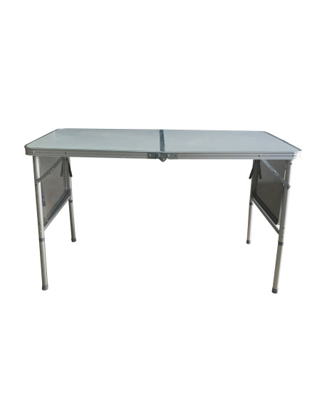 MIDLAND Table Pliante avec Rallonges Pieds Réglables 4 Couverts Camping Car