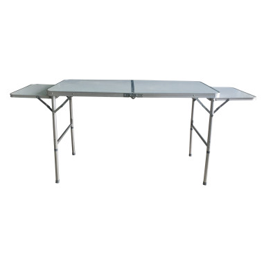 MIDLAND Table Pliante avec Rallonges Pieds Réglables 4 Couverts Camping Car