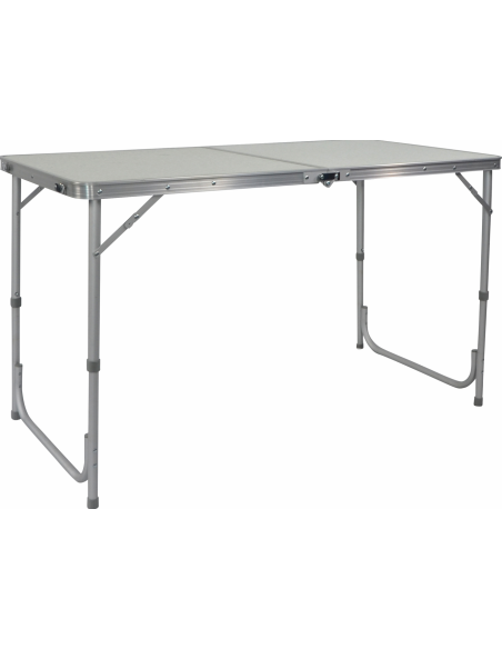 BAYASUN Table Pliante Type Valise 4 Personnes Aluminium Camping Car Gris