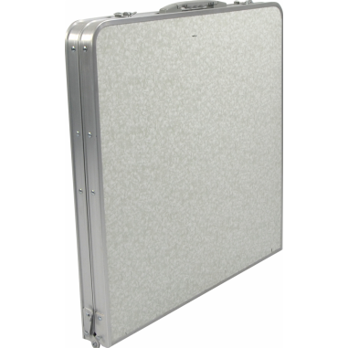 BAYASUN Table Pliante Type Valise 4 Personnes Aluminium Camping Car Gris