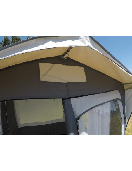 SOPLAIR Abri Extérieur Eldorado 200 x 150 cm Fenêtres avec Moustiquaires Camping