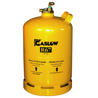 GASLOW Bouteille GPL Rechargeable 11kg/21LR67 Caravane Camping-car