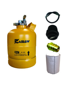 PACK GASLOW Bouteille GPL Rechargeable 2.7kg + Lyre + Boite Transfert Noire + Adaptateur ES/DE + Couverture Isolante