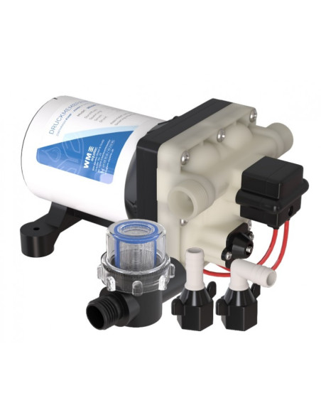 Pompe À Pression 12 VDC Avec Bypass, Membrane et Pressostat AQUATEC