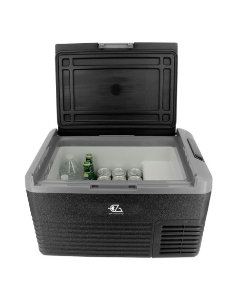 Pack EZA Glacière Compression 40L Camping-Car Bateau Voiture + Adaptateur 12/220 Volts