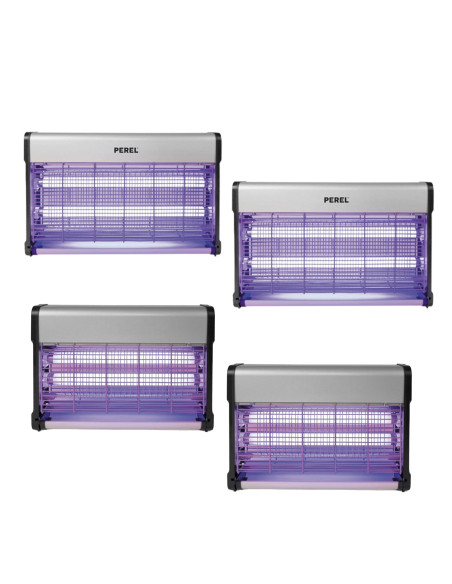 Pack PEREL 2 x Destructeur d'Insectes Electrique 30W + 2 x Destructeur d'Insectes Electrique 20W 80m2 Anti-Moustiques