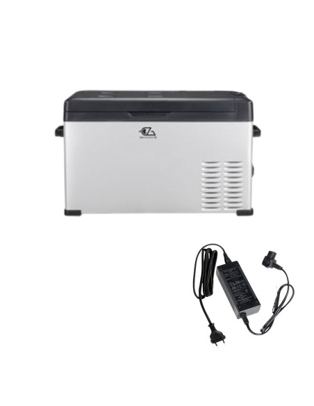 Pack EZA Glacière A Compression Electrique 30L 12/24/230V Portable Camping-Car Bateau Voiture + Adaptateur 12/220V