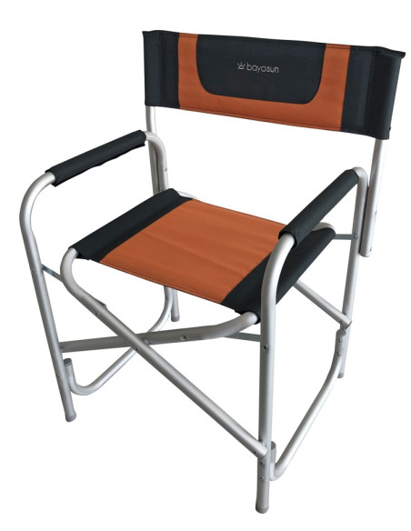 Pack 2 x BAYASUN Fauteuil Director Noir / Orange 50 x 16 x 85 cm