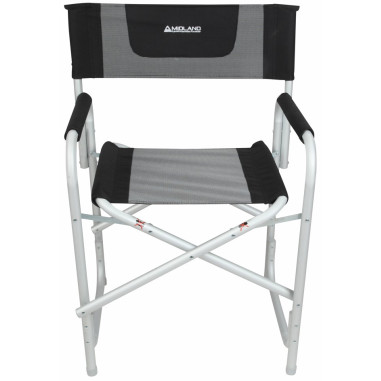 MIDLAND Fauteuil Director Noir / Chiné 50 x 16 x 85 cm