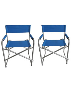 Pack 2 x Fauteuil Director En Acier 10,5 x 48 x 79 cm