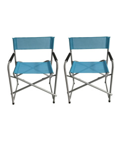 Pack 2 x Fauteuil Director En Acier 10,5 x 48 x 79 cm