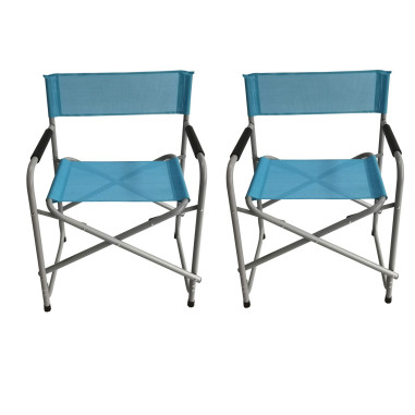 Pack 2 x Fauteuil Director En Acier 10,5 x 48 x 79 cm